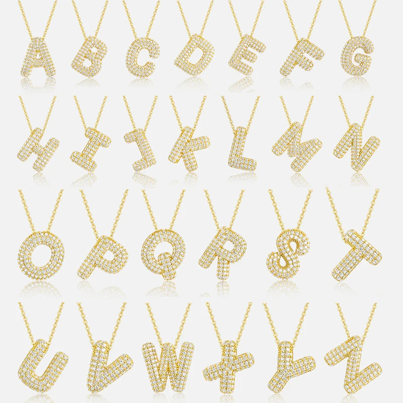 BUBBLE LETTER NECKLACE